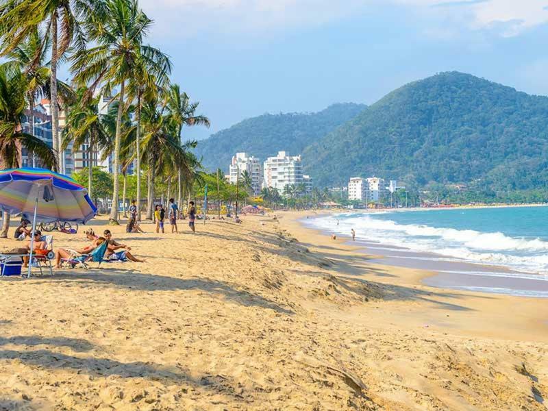 Ap na Avenida da Praia Caraguatatuba Exterior foto